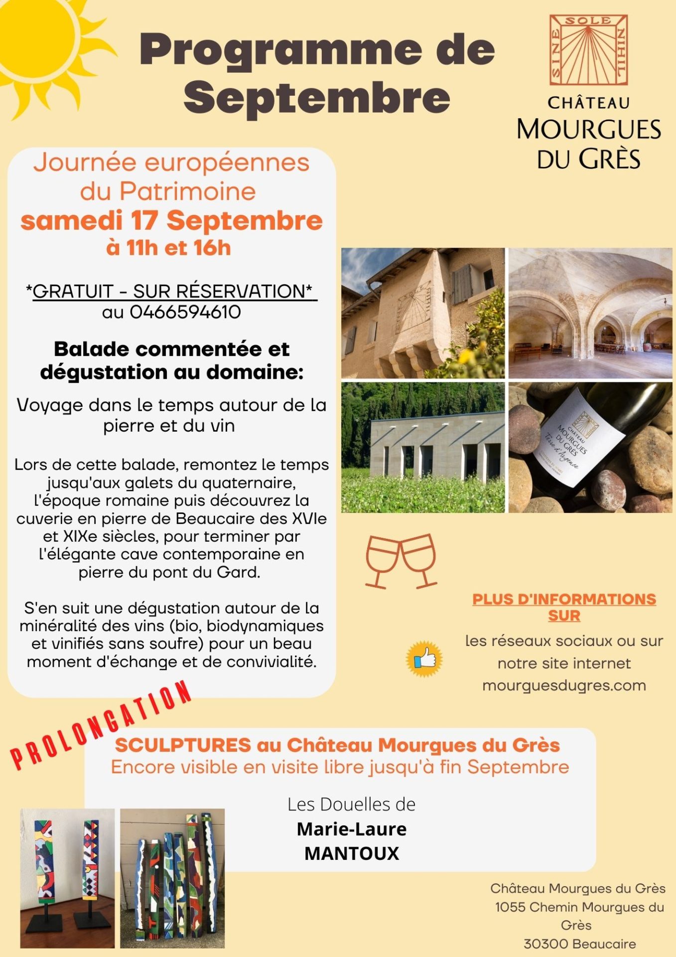 Journée Européennes du Patrimoine – Samedi 17 Septembre 2022