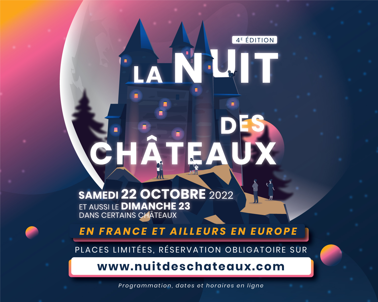 La nuit des Châteaux samedi 22 Octobre 2022- visite nocturne & ambiance festive au domaine !