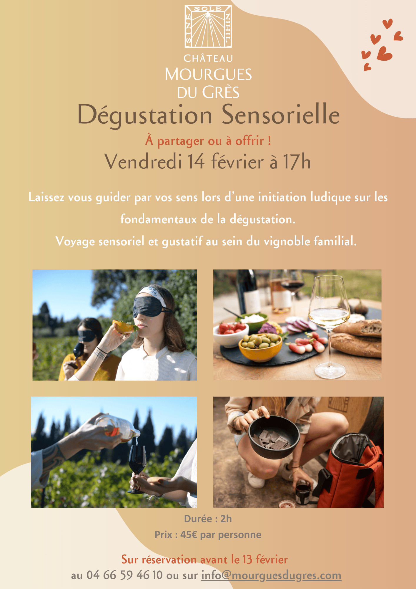 Dégustation Sensorielle au cœur du vignoble le 14 février 2025 à 17h