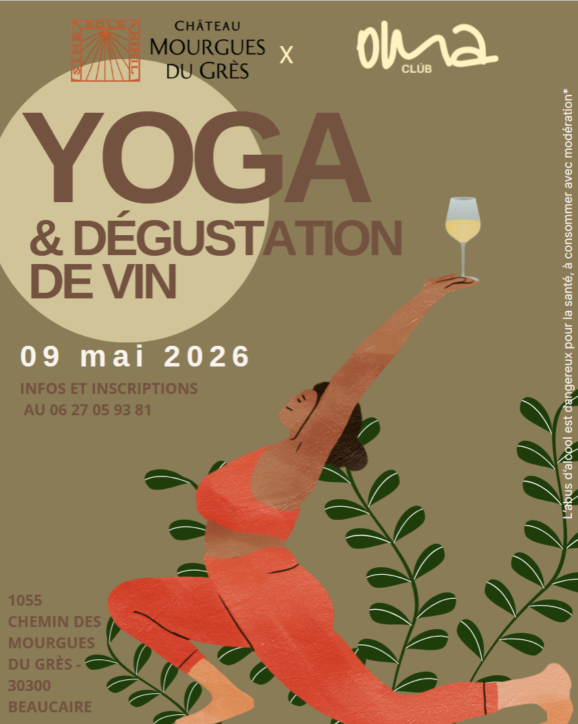 Yoga dans les vignes & Dégustation de vins (Girls only) sur réservation le 9 mai 9h30-12h30